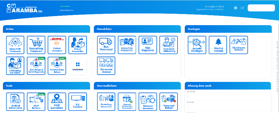 Caramba Pro Dashboard